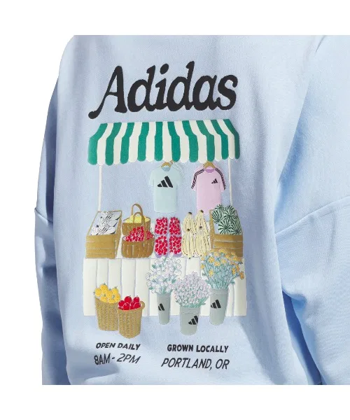 Толстовка adidas W FARMKT FT с круглым вырезом — фото 4