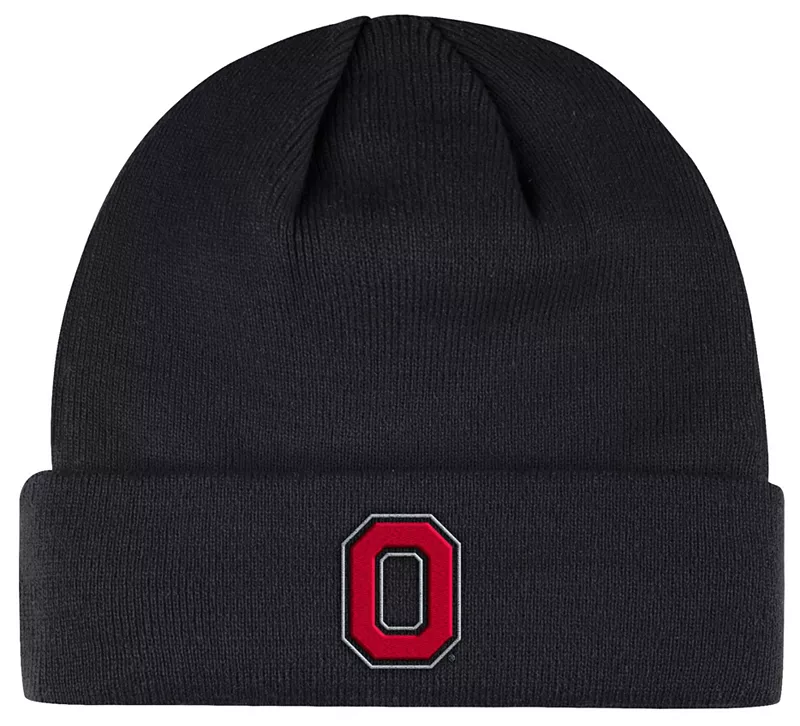 

Черная вязаная шапка Colosseum для взрослых штата Огайо Buckeyes