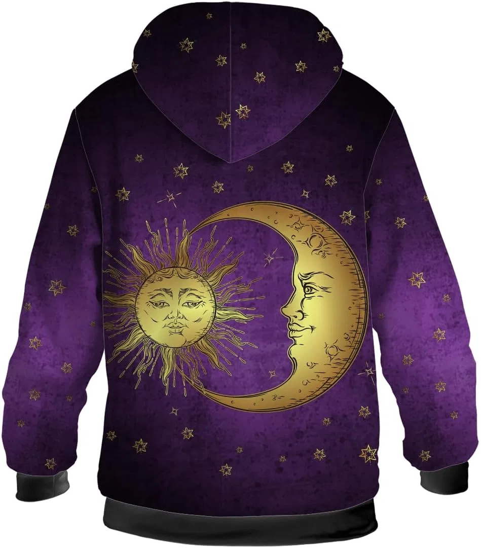 Куртка Sun and Moon для женщин и мужчин, зимняя теплая толстовка на молнии с флисовой подкладкой — фото 4