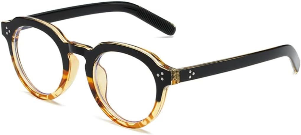 

Овальные солнцезащитные очки для женщин, модные, прозрачные, конфетных оттенков, защита от УФ-излучения UV400, ретро, ​​с заклепками, для мужчин, панк, трендовые UATXTAU, Black Amber Clear