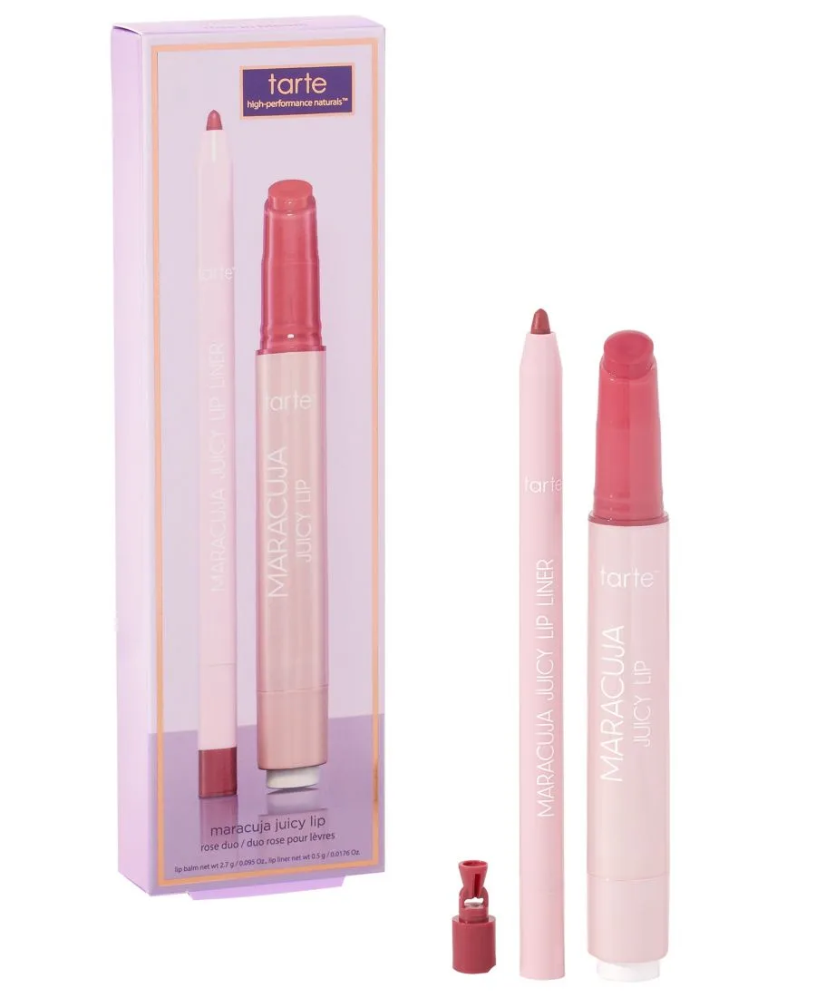 Tarte Набор из 2 предметов: карандаш для губ и бальзам для губ Maracuja Juicy Lip Rose