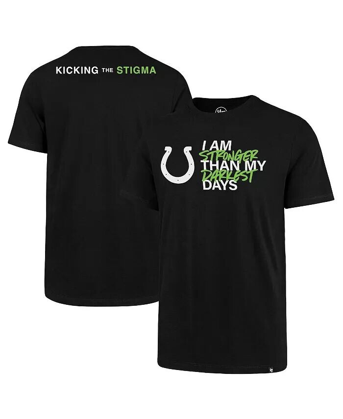 

Черная мужская футболка Indianapolis Colts Kicking the Stigma '47 Brand