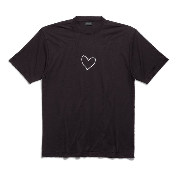 

Футболка lovey t-shirt large fit 'black' Balenciaga, черный