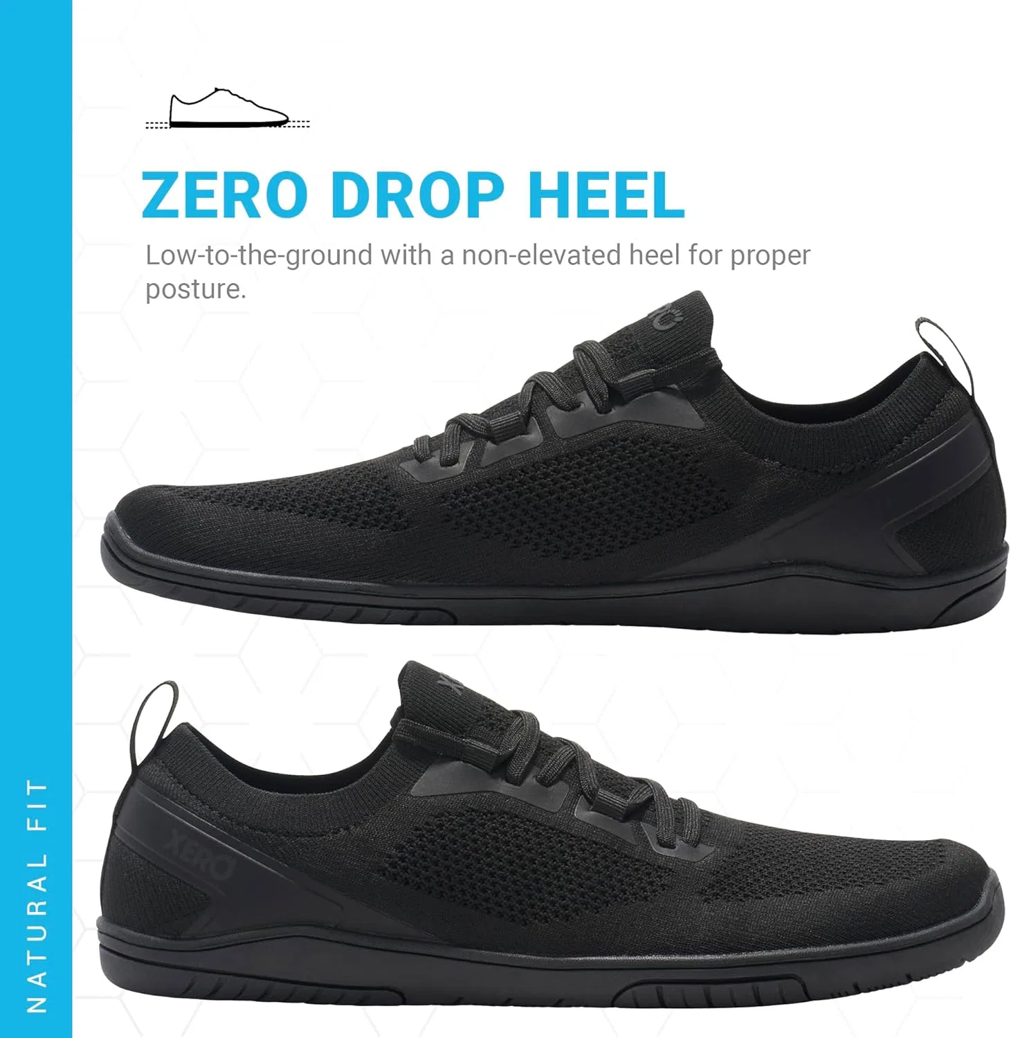 Xero Shoes Мужские кроссовки Xero Nexus Knit, черные/черные — фото 3