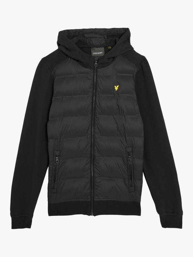 

Детская гибридная худи с молнией Lyle & Scott, Black