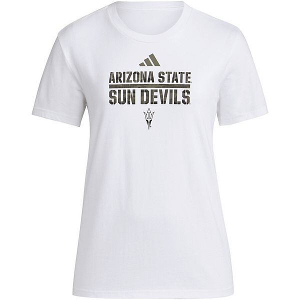 Женская белая футболка Arizona State Sun Devils aeroready military appreciation pregame Adidas — фото 3