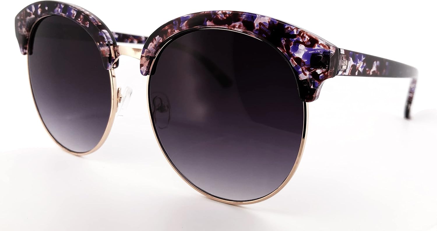 

97-18 RAKOSTA Большие XXL Металлические классические ретро-солнцезащитные очки с зеркальными линзами от УФ-излучения для женщин и мужчин (ФИОЛЕТОВЫЕ, 56) O2 eyewear, Purple