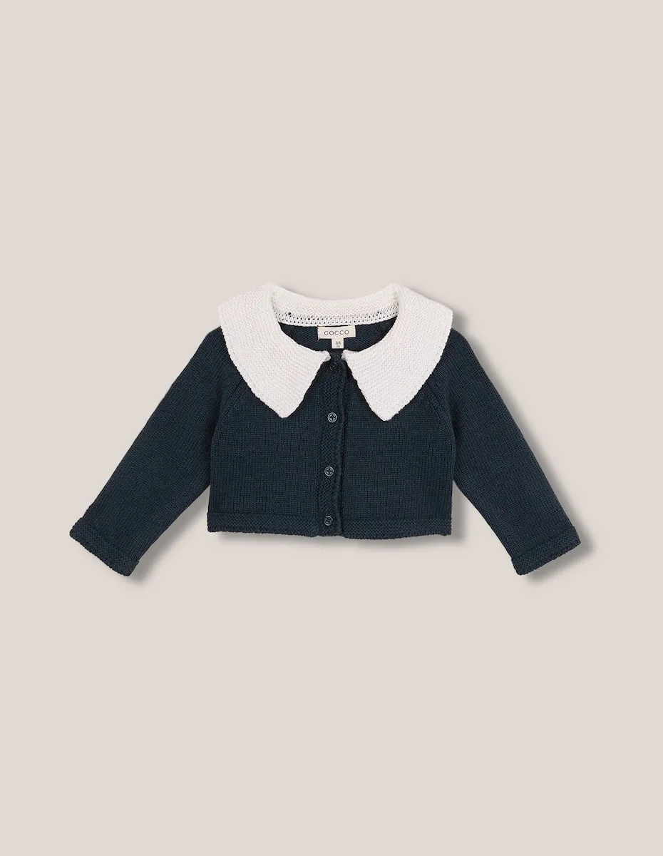 

Детская курточка с контрастным воротником Gocco, темно-зеленый