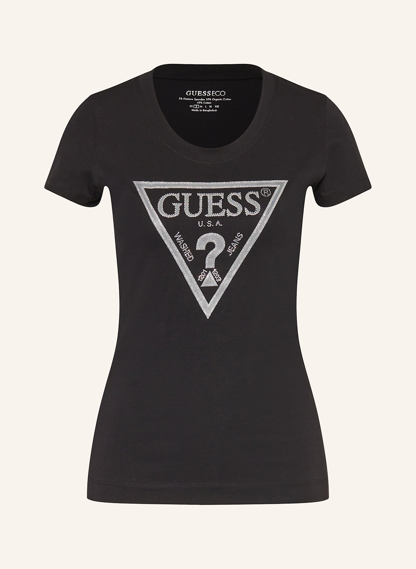 

Футболка с драгоценными камнями Guess, мультиколор