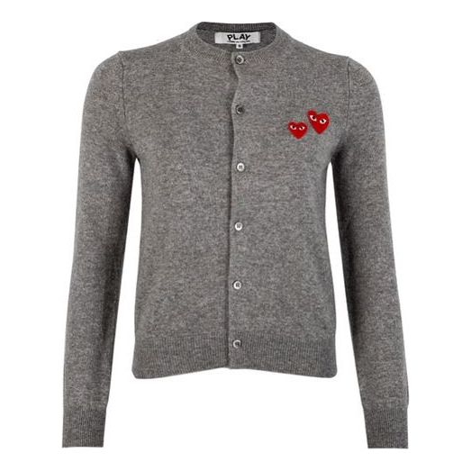 

Кардиган (WMNS) COMME des GARCONS PLAY Cardigan With Double Emblems 'Grey' AZ-N071-051-1, серый
