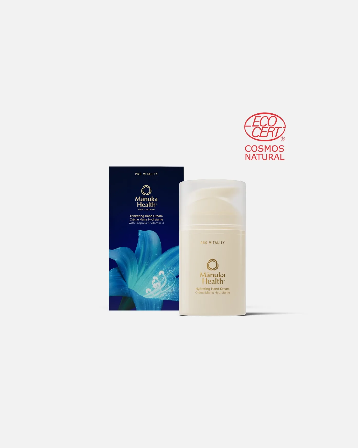 Увлажняющий крем для рук Pro Vitality с прополисом и витамином С. Manuka Health, 50 мл