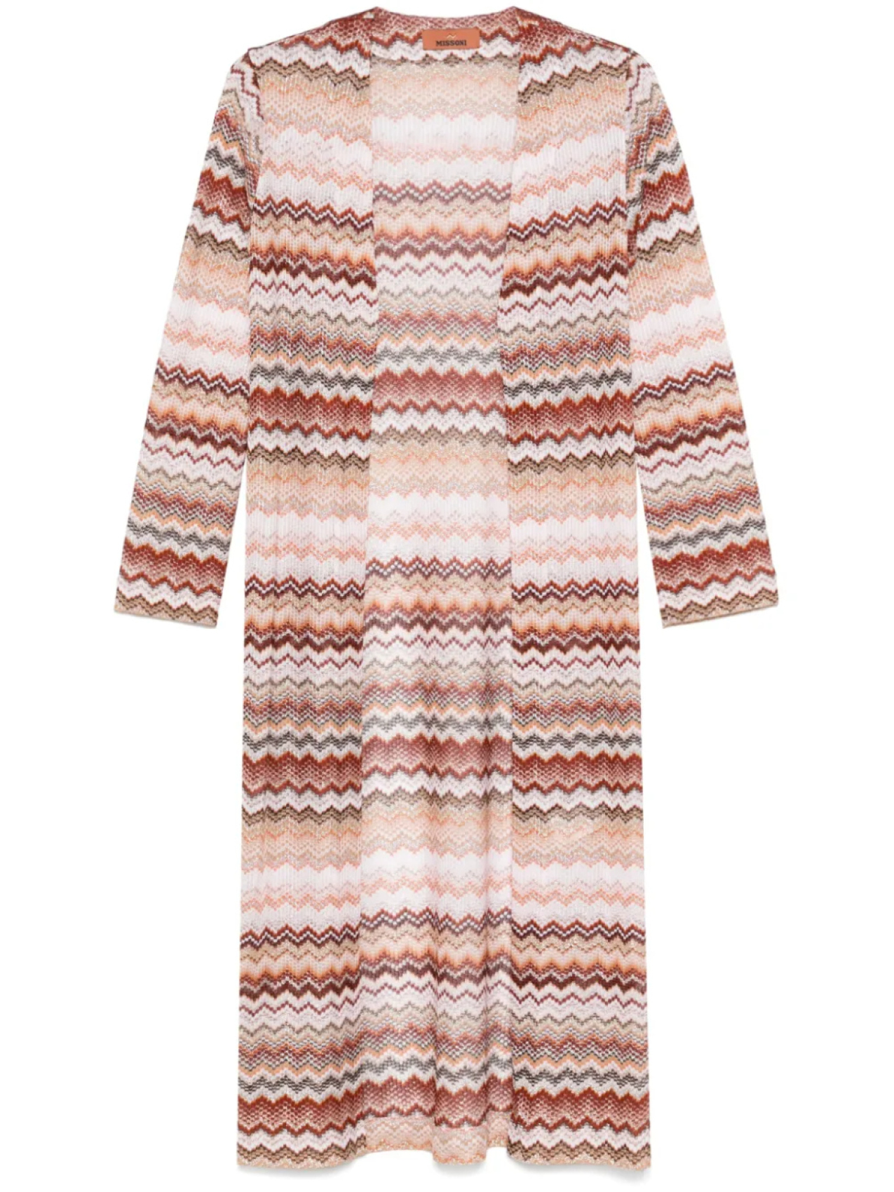 

Карди-пальто из ламе с зигзагообразным узором Missoni, коричневый