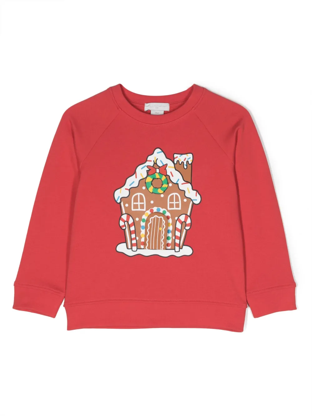 

Толстовка Gingerbread House из органического хлопка Stella McCartney Kids, красный