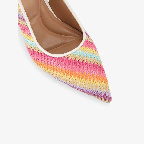 Туфли Carvela Positano на каблуке в полоску плетеные, мультиколор — фото 4