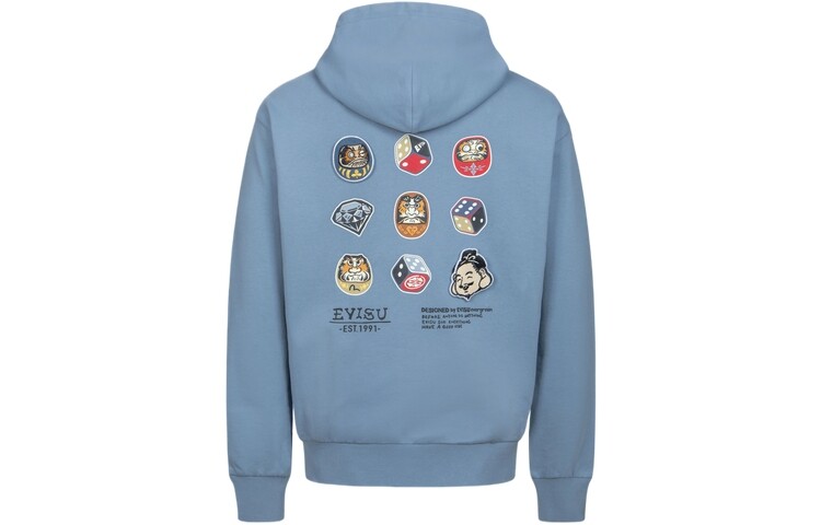 

Толстовка мужская серая/синяя Evisu, серый/синий