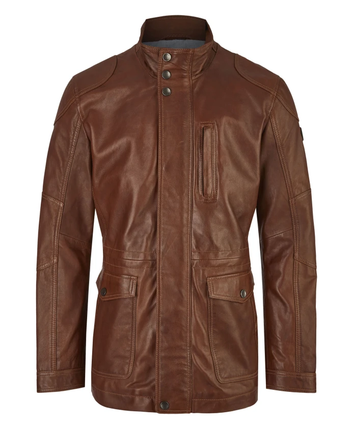 

Современная мужская кожаная куртка buandiamo Bugatti, коричневый