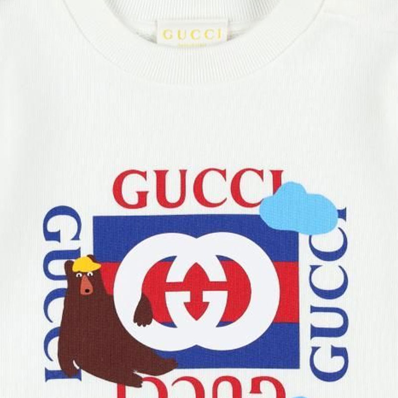 Толстовка fw25 для младенцев и малышей GUCCI, белый — фото 4