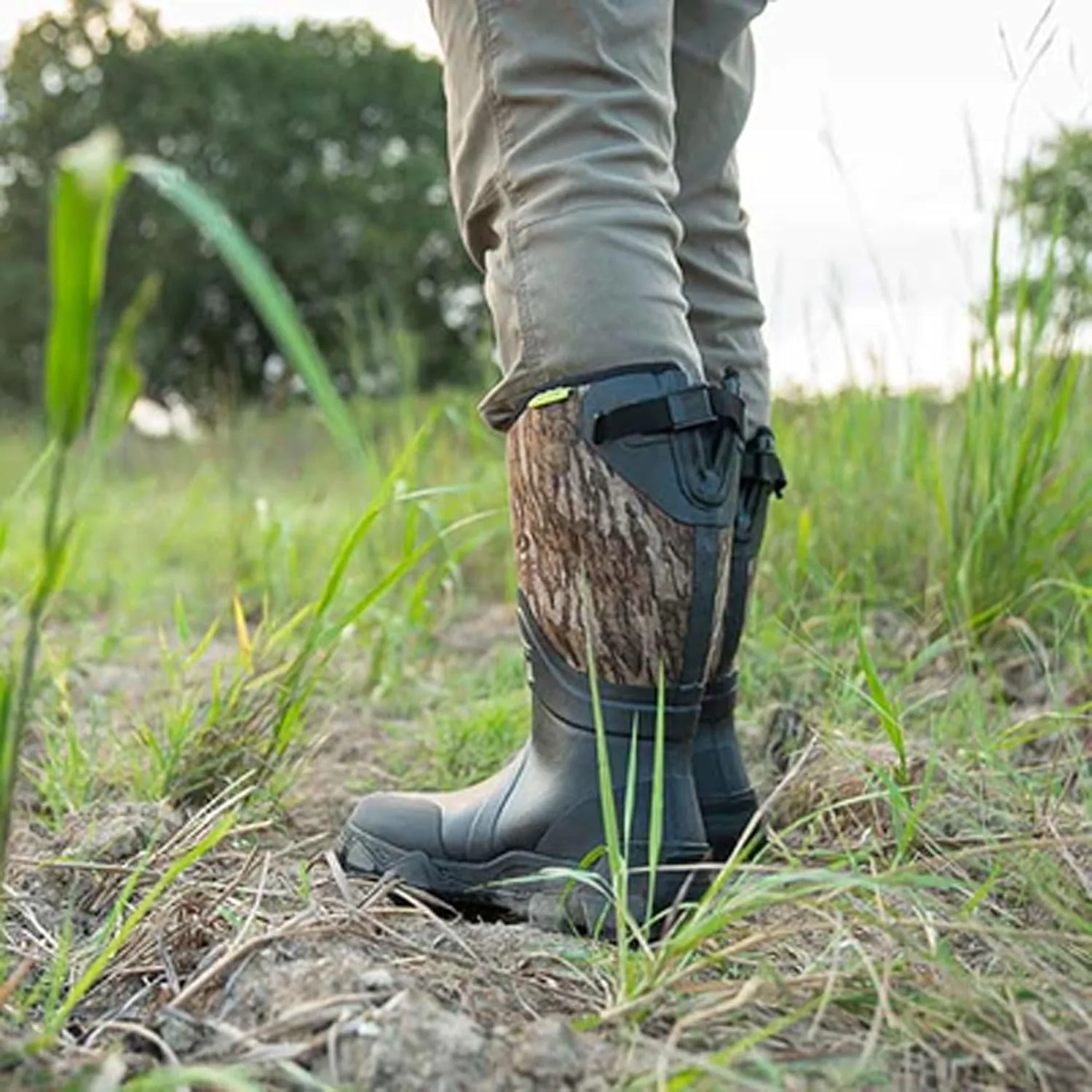 Сапоги для охоты Gator Waders мужские Omega Flow, прочные и легкие, высота 14 дюймов, с регулируемым голенищем и подкладкой из сетки — фото 4