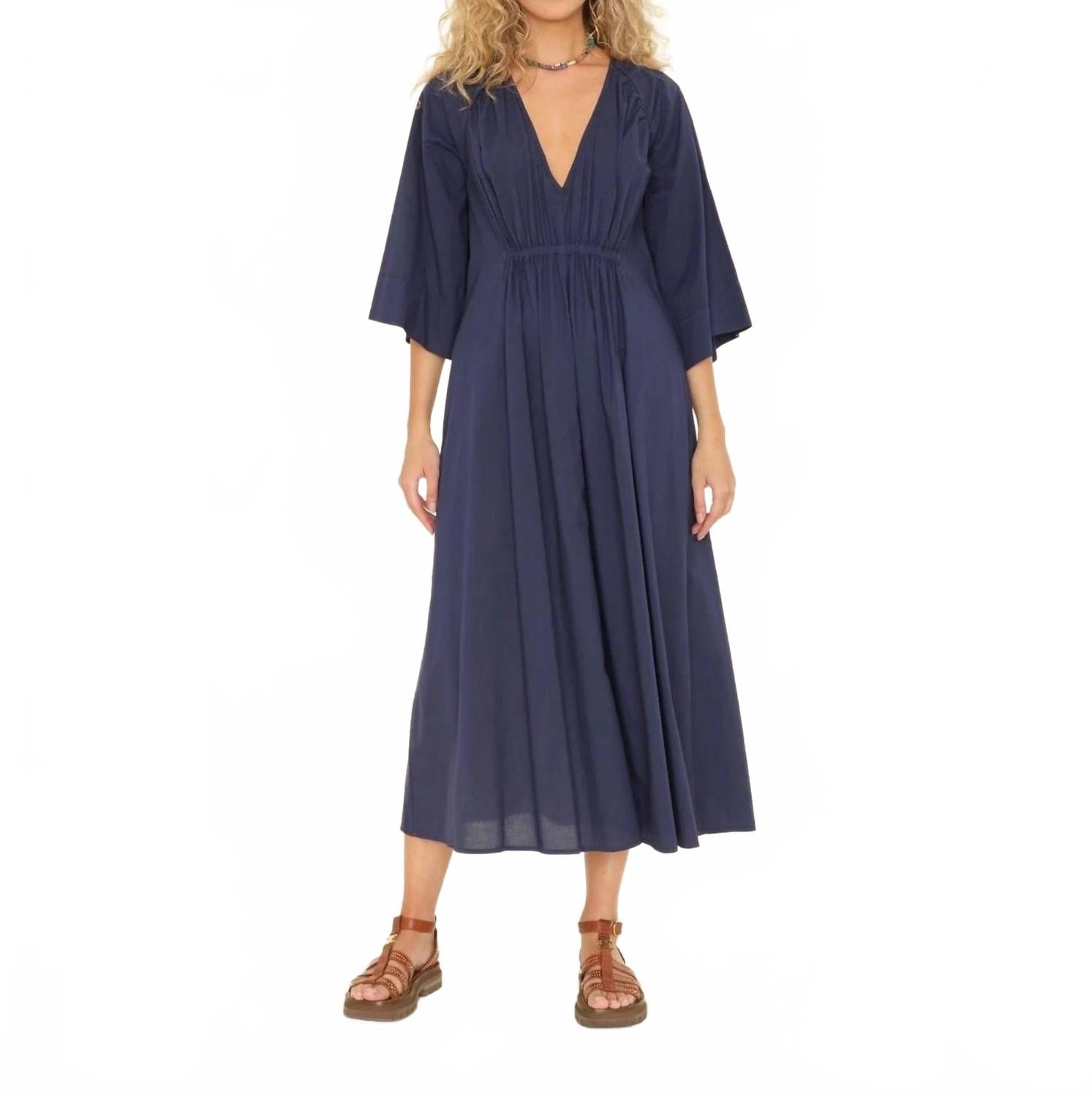 

Анжела Миди платье в темно-синем XIRENA