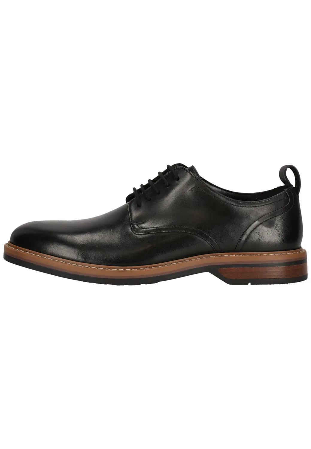 Бизнес-туфли на шнуровке, Clarks, черная кожа — фото 3