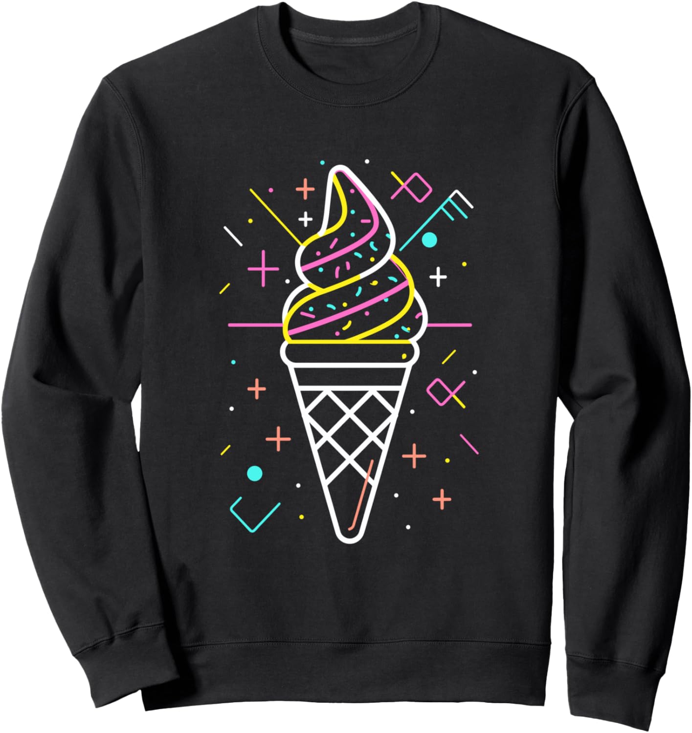 

Толстовка с рисунком в виде рожка мороженого и замороженного десерта Ice Cream Guy Graphic T-Shirts And Giveaways, черный
