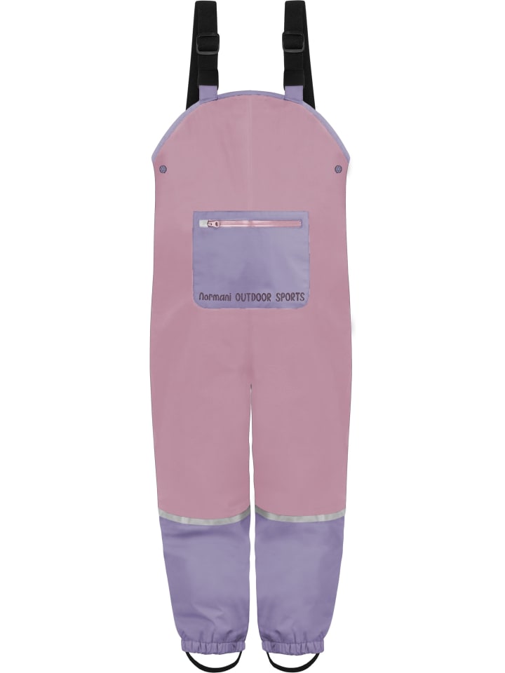 

Normani Outdoor Sports Детские непромокаемые штаны на подтяжках, дизайн Waller, розового цвета