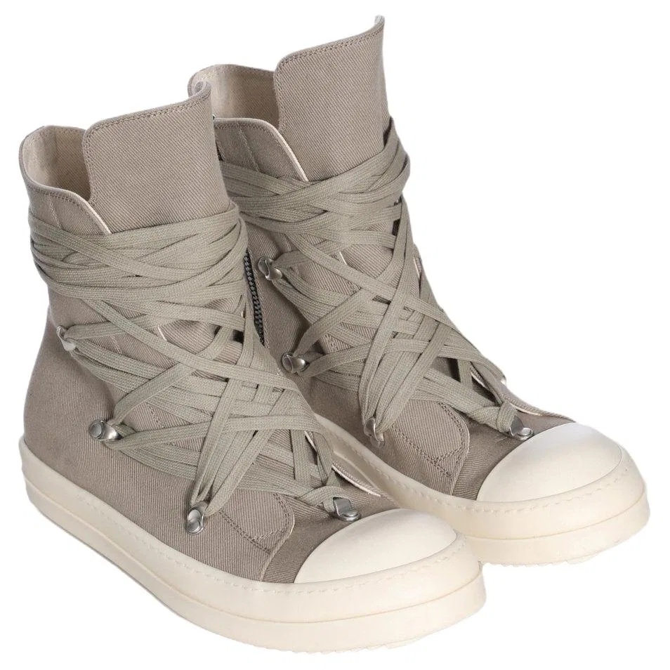 Кеды высокие Rick Owens DRKSHDW серые — фото 4