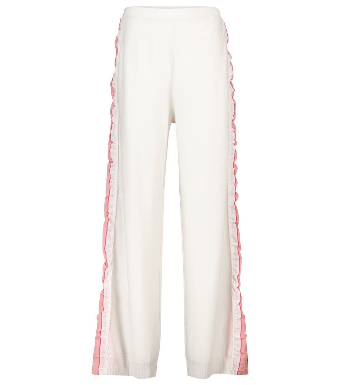 

Спортивные брюки из натуральной шерсти с монограммой Stella McCartney, Parchment