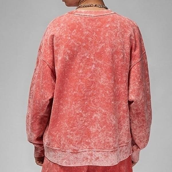 Толстовка (WMNS) Air Jordan Flight Oversize Fleece Sweatshirt 'Red', красный — фото 4