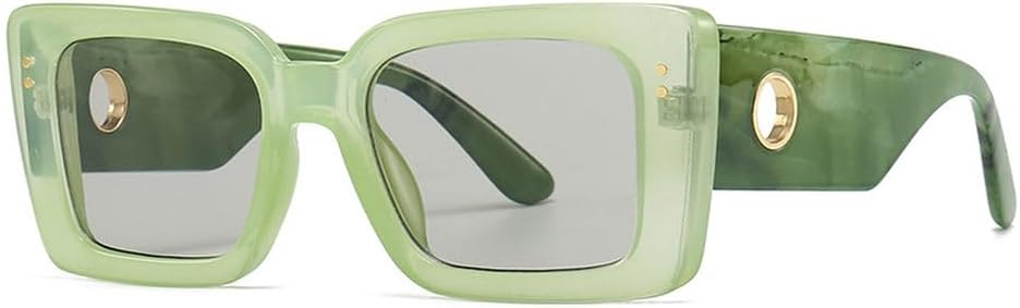 

Модные солнцезащитные очки для женщин, роскошные градиентные очки с защитой от УФ-излучения UV400, мужские солнцезащитные очки в стиле панк с заклепками HVTVTLA, C2 Green Grey