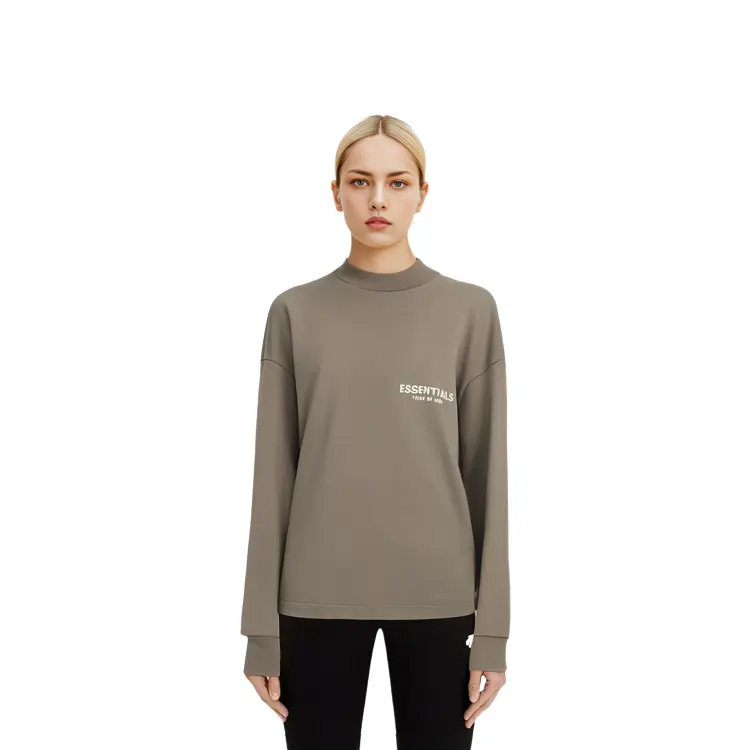 Футболка SS22 унисекс серо-коричневого цвета Fear Of God Essentials, коричневый — фото 3