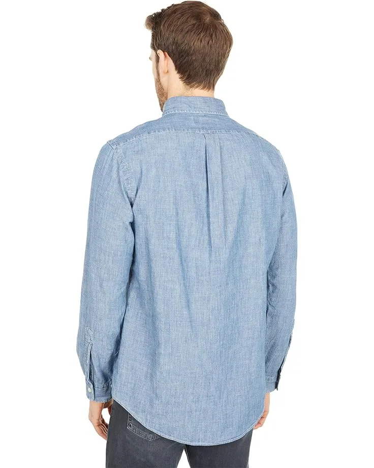 Рубашка Polo Ralph Lauren Classic Fit Indigo Chambray Shirt, Medium Indigo — фото 3