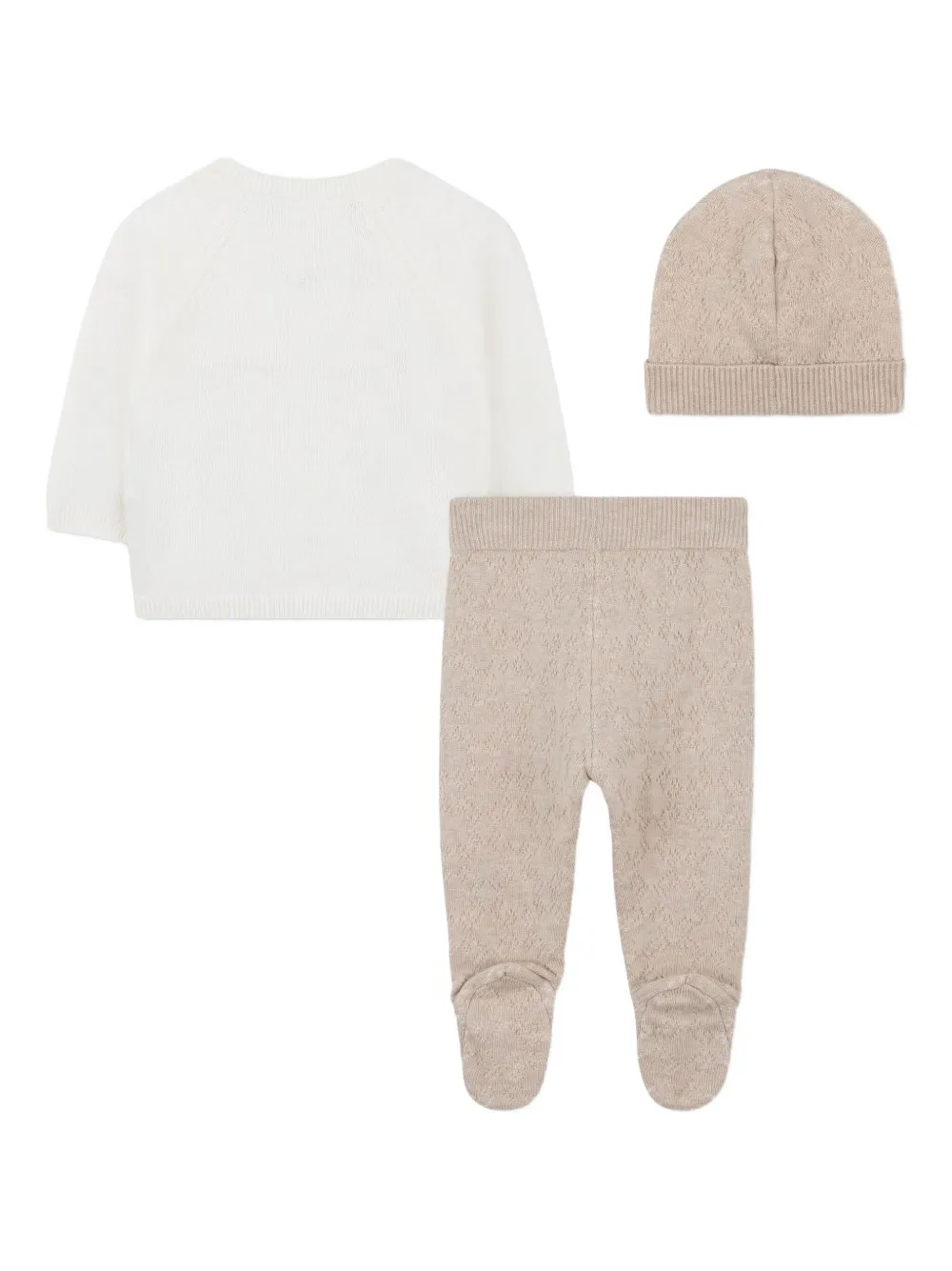 Комплект из трех предметов с вышитым логотипом Givenchy Kids, белый — фото 2