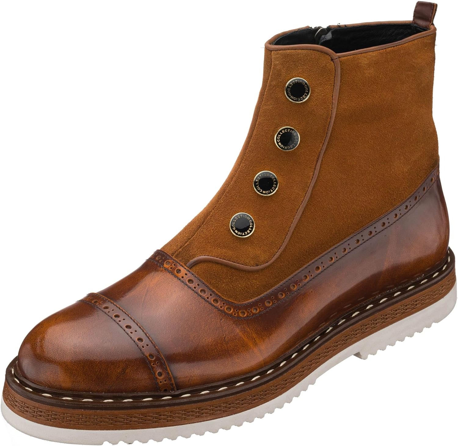 

Мужские ботинки DALGLA Tabac из кожи с носком и пуговицами, ручной работы, оксфорды, классические ботинки, броги, ботинки до щиколотки, модные ботинки, ботинки Balmoral для мужчин Dalgala, initial