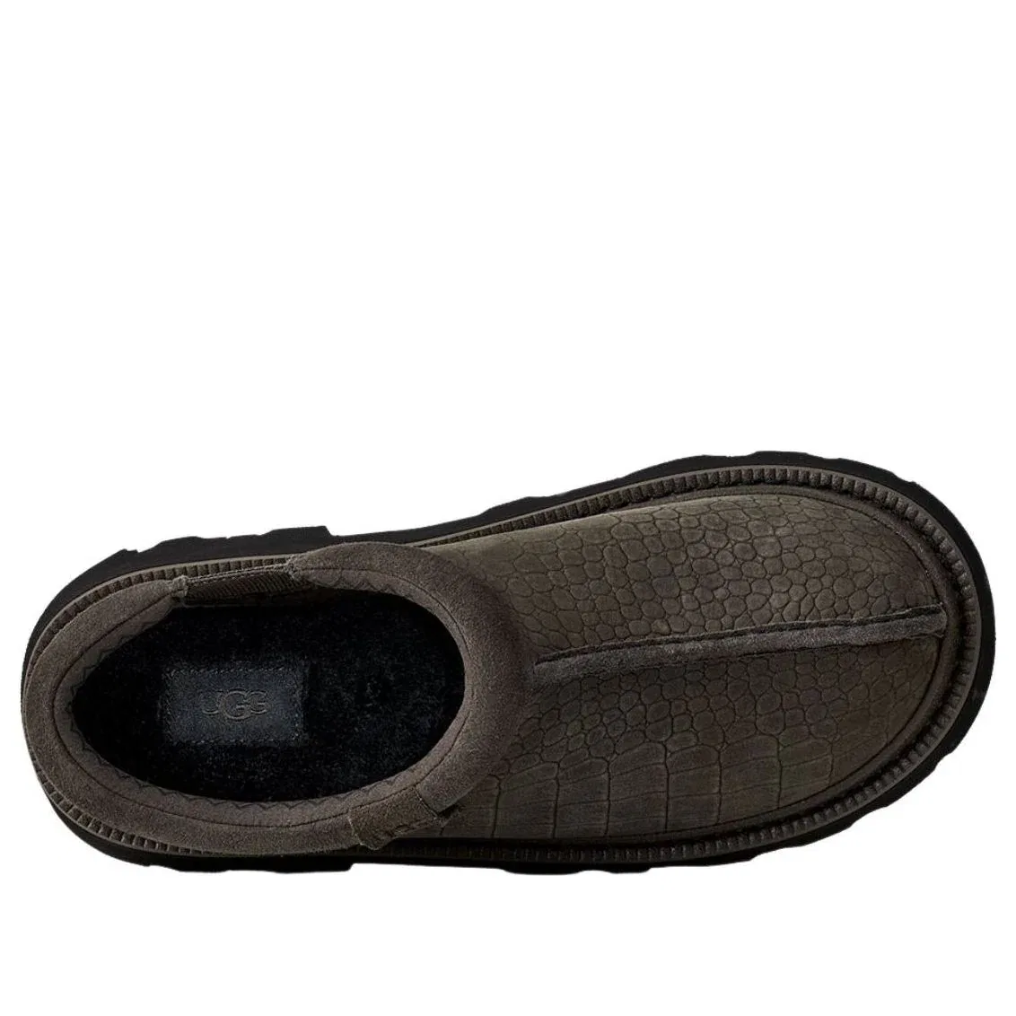 Тапочки UGG Tasman Lug Embossed 'Dense Smoke' 1178691-DNSS, коричневый — фото 4