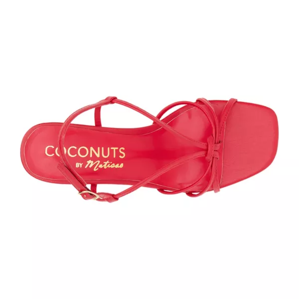 Женские босоножки на каблуке Coconuts by Cambria Matisse, цвет cherry red — фото 4