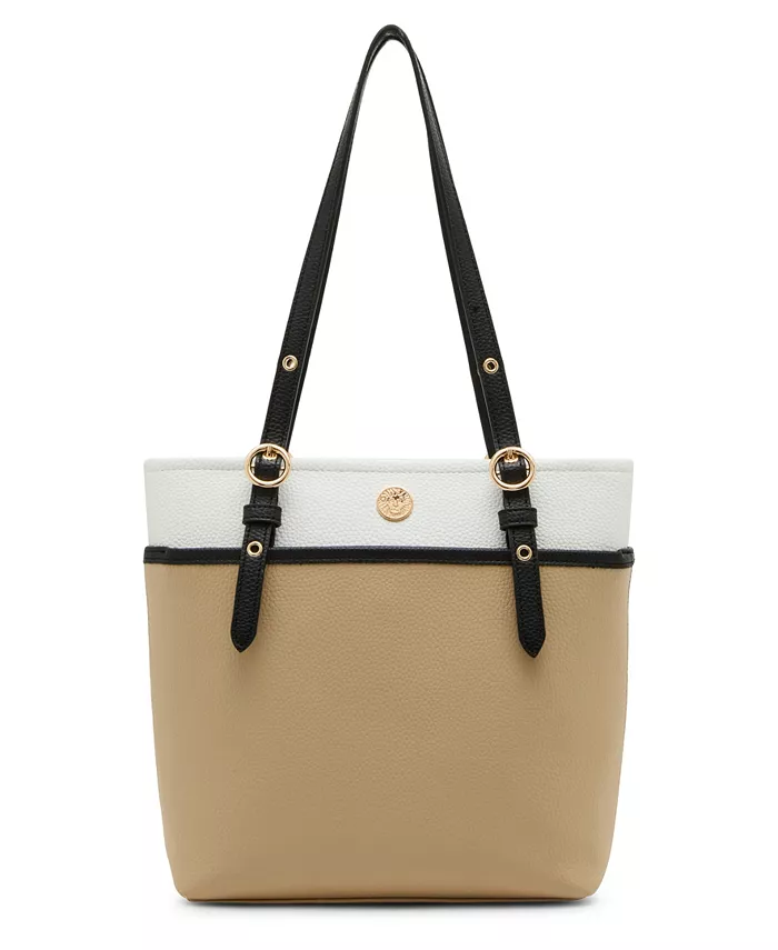 

Классическая вместительная сумка-тоут с карманом Medium Anne Klein, мультиколор
