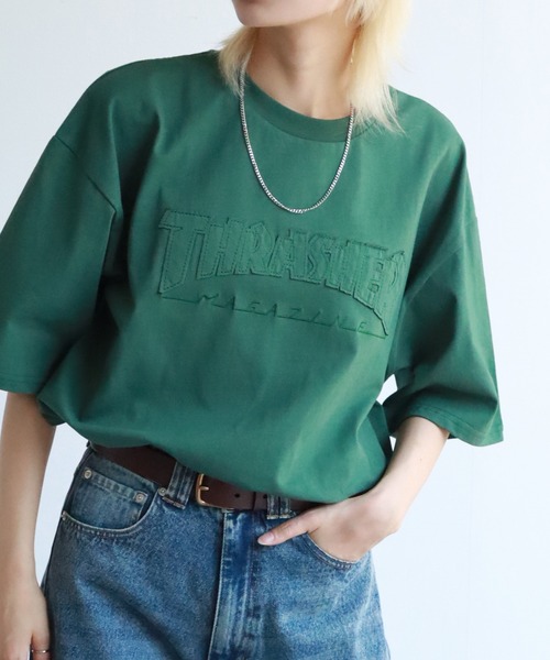 

Футболка с коротким рукавом, увеличенный логотип THRASHER, зеленый