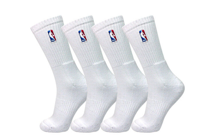 

Носки до колена унисекс NBA, 4 пары (2 пары белых + 2 пары черных)