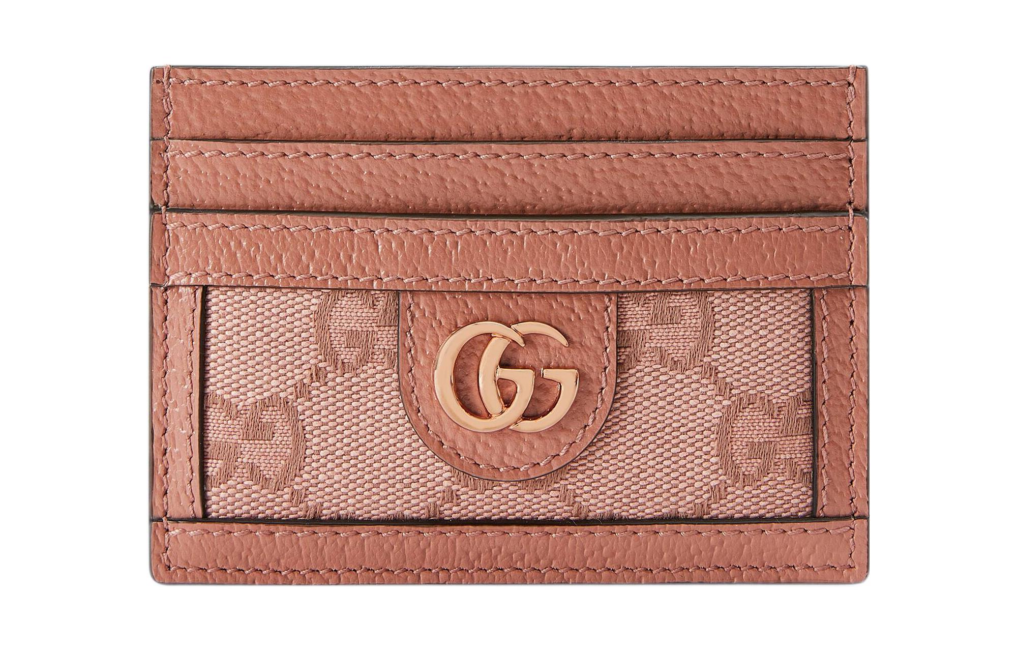 

GUCCI Женский картхолдер Ophidia Canvas с кожаной отделкой, розовый