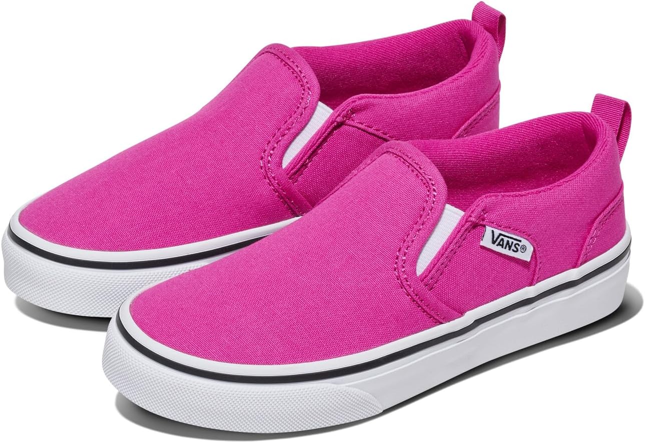 Кеды Vans Asher без шнурков для детей и подростков, малиновый — фото 2