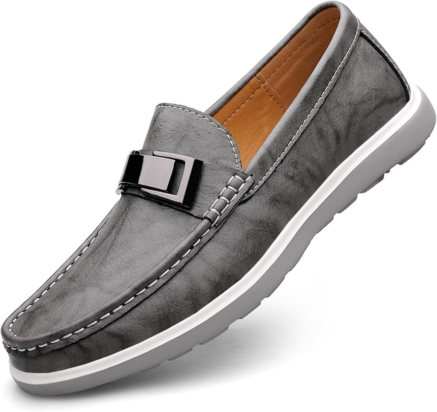

Мужские деловые слипоны Abborora с пенни-лоферами, серый
