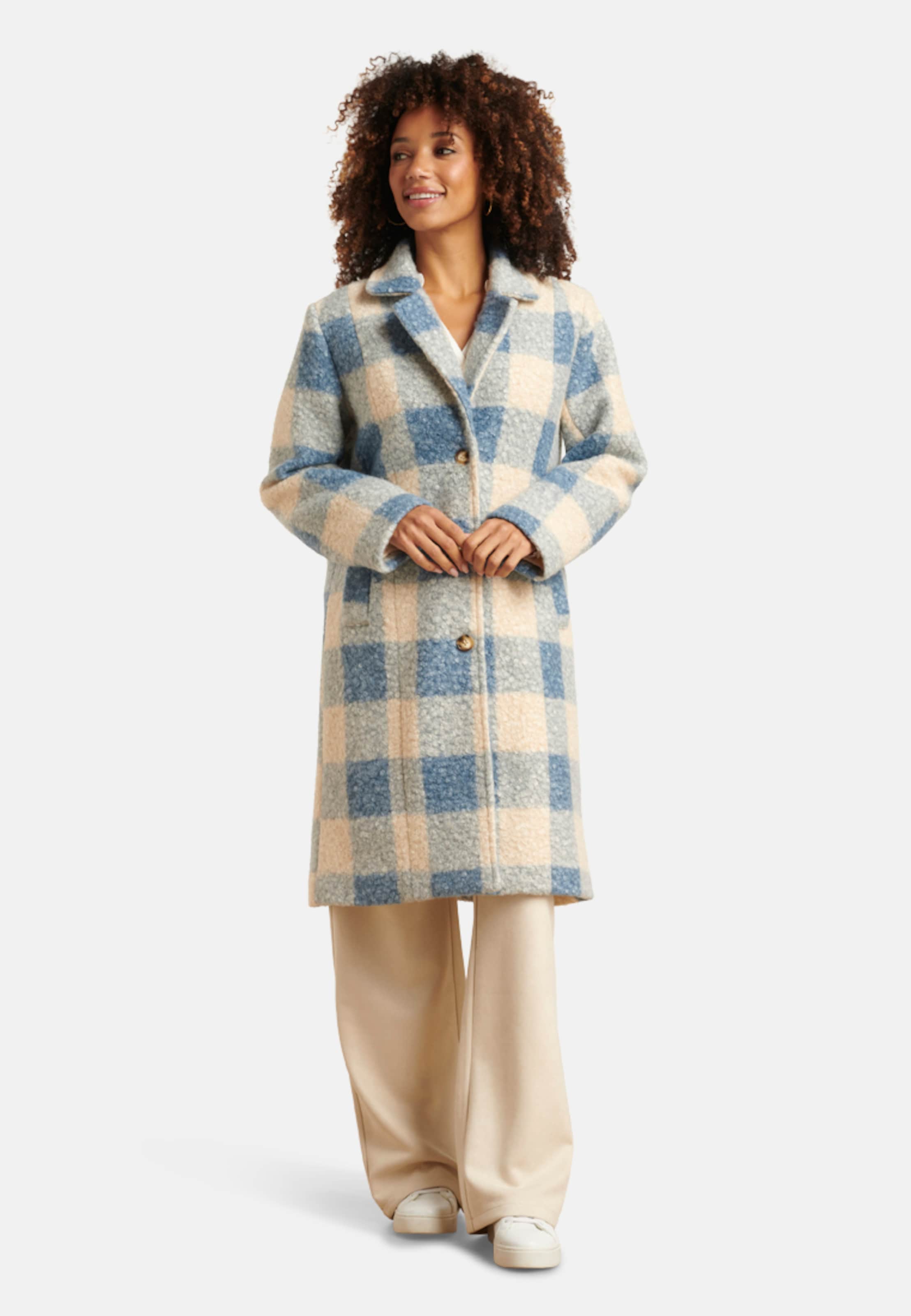 

Smashed Lemon Демисезонное пальто в светло-голубом цвете