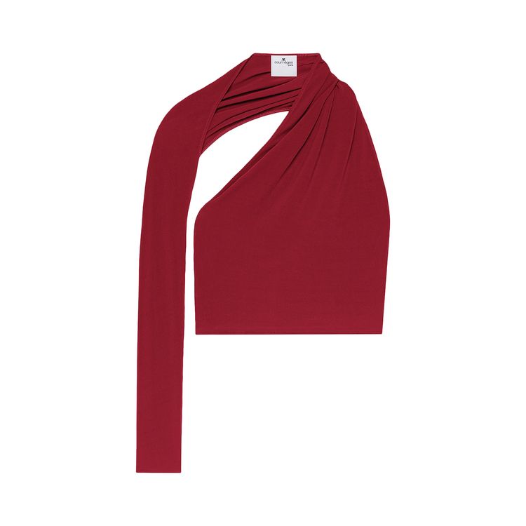 

Топ Courrèges Slash Crepe Jersey Top Garnet, красный