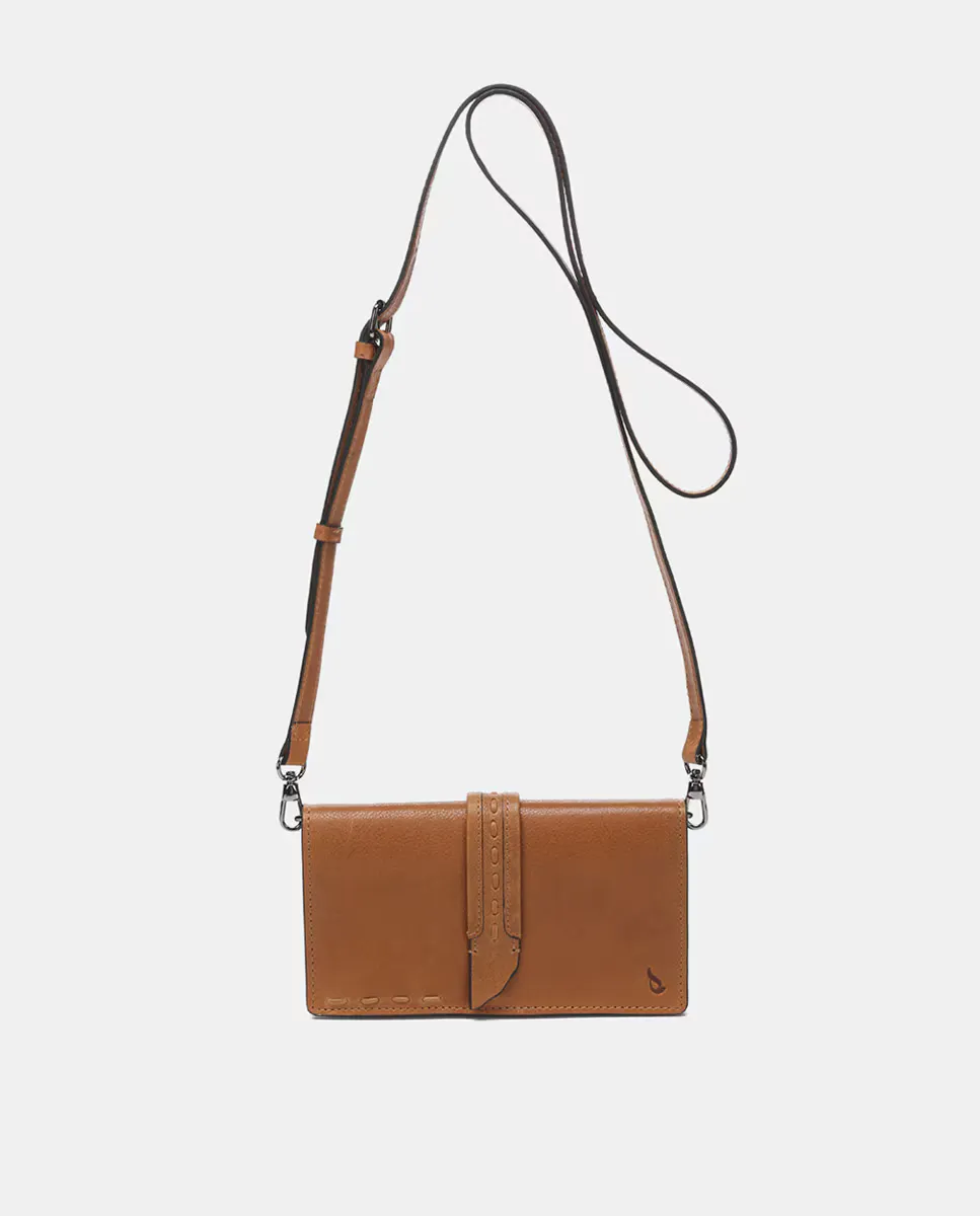 

Мини-сумка Bandolera Oceans Diary из кожи цвета коньяка Abbacino, коричневый