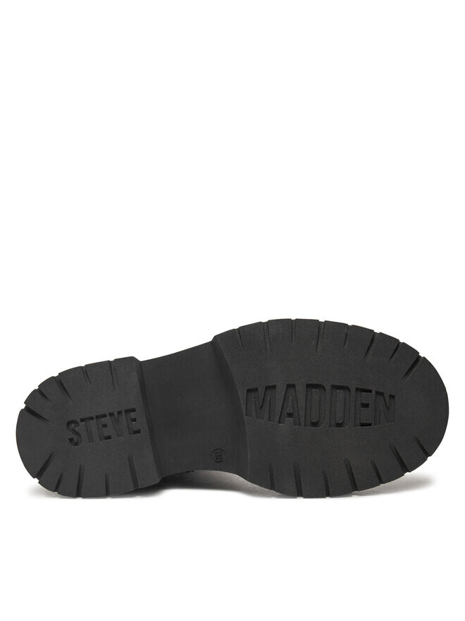 Ботинки женские Steve Madden Zwart кожаные на толстой подошве, черный — фото 4