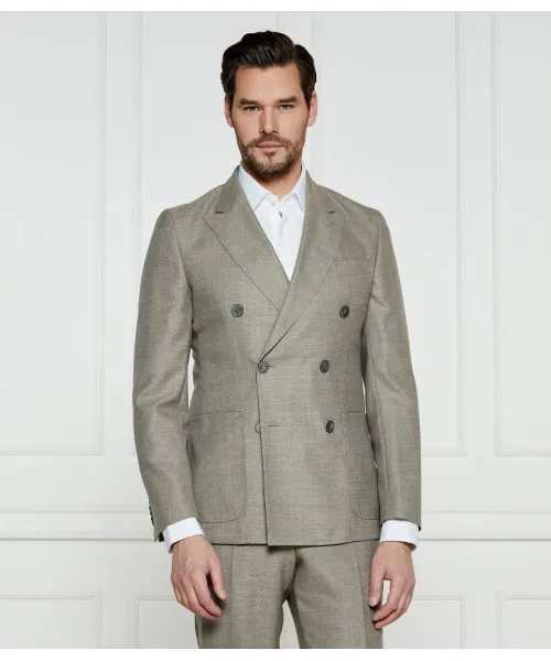 

Элегантный шерстяной жакет c-huge-db-251 Slim fit Boss, бежевый