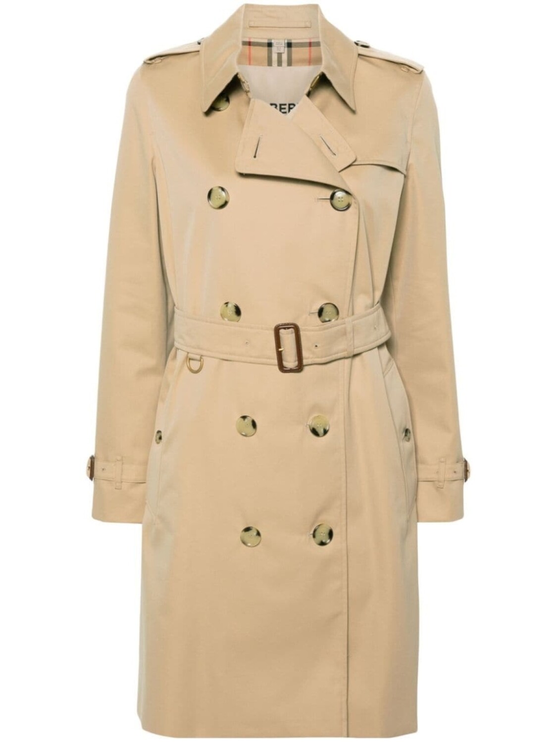 

Тренч The Kensington Burberry, нейтральный цвет