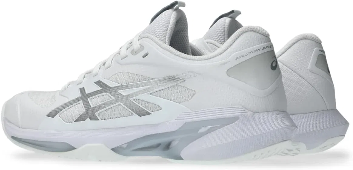 Кроссовки теннисные ASICS Solution Speed FF 4, White/Pure Silver — фото 3
