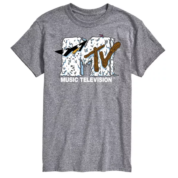

Футболка с логотипом MTV «Большой и высокий снеговик» Licensed Character, серый